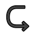 left arrow curving right Discord emoji — free static PNG download