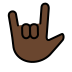 love-you gesture: dark skin tone Discord emoji — free static PNG download