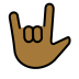 love-you gesture: medium-dark skin tone Discord emoji — free static PNG download