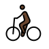 man biking: dark skin tone Discord emoji — free static PNG download