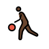 man bouncing ball: dark skin tone Discord emoji — free static PNG download