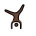 man cartwheeling: dark skin tone Discord emoji — free static PNG download