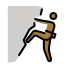 man climbing: medium-dark skin tone Discord emoji — free static PNG download