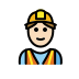 man construction worker: light skin tone Discord emoji — free static PNG download