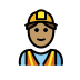 man construction worker: medium skin tone Discord emoji — free static PNG download