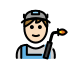 man factory worker: light skin tone Discord emoji — free static PNG download