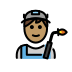 man factory worker: medium skin tone Discord emoji — free static PNG download
