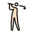 man golfing: light skin tone Discord emoji — free static PNG download