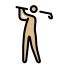 man golfing: medium-light skin tone Discord emoji — free static PNG download