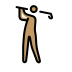 man golfing: medium skin tone Discord emoji — free static PNG download