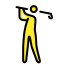 man golfing Discord emoji — free static PNG download