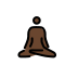 man in lotus position: dark skin tone Discord emoji — free static PNG download