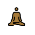 man in lotus position: medium-dark skin tone Discord emoji — free static PNG download