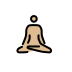 man in lotus position: medium-light skin tone Discord emoji — free static PNG download