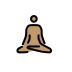man in lotus position: medium skin tone Discord emoji — free static PNG download