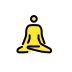 man in lotus position Discord emoji — free static PNG download