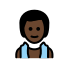 man in steamy room: dark skin tone Discord emoji — free static PNG download