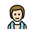 man in steamy room: light skin tone Discord emoji — free static PNG download
