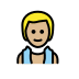 man in steamy room: medium-light skin tone Discord emoji — free static PNG download