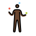 man juggling: dark skin tone Discord emoji — free static PNG download