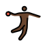 man playing handball: dark skin tone Discord emoji — free static PNG download