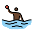 man playing water polo: dark skin tone Discord emoji — free static PNG download