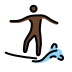 man surfing: dark skin tone Discord emoji — free static PNG download