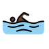 man swimming: dark skin tone Discord emoji — free static PNG download