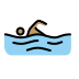 man swimming: medium skin tone Discord emoji — free static PNG download
