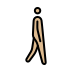 man walking: medium-light skin tone, facing right Discord emoji — free static PNG download