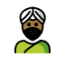 man wearing turban: medium-dark skin tone Discord emoji — free static PNG download
