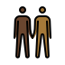 men holding hands: dark skin tone, medium-dark skin tone Discord emoji — free static PNG download