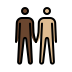 men holding hands: dark skin tone, medium-light skin tone Discord emoji — free static PNG download