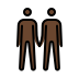 men holding hands: dark skin tone Discord emoji — free static PNG download