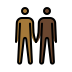 men holding hands: medium-dark skin tone, dark skin tone Discord emoji — free static PNG download