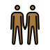 men holding hands: medium-dark skin tone Discord emoji — free static PNG download