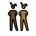 men with bunny ears: dark skin tone, medium-dark skin tone Discord emoji — free static PNG download