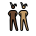 men with bunny ears: dark skin tone, medium skin tone Discord emoji — free static PNG download