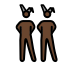 men with bunny ears: dark skin tone Discord emoji — free static PNG download