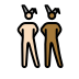 men with bunny ears: light skin tone, medium-dark skin tone Discord emoji — free static PNG download