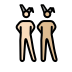 men with bunny ears: light skin tone, medium-light skin tone Discord emoji — free static PNG download