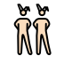 men with bunny ears: light skin tone Discord emoji — free static PNG download