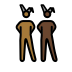 men with bunny ears: medium-dark skin tone, dark skin tone Discord emoji — free static PNG download