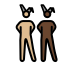 men with bunny ears: medium-light skin tone, dark skin tone Discord emoji — free static PNG download