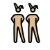 men with bunny ears: medium-light skin tone Discord emoji — free static PNG download