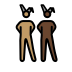 men with bunny ears: medium skin tone, dark skin tone Discord emoji — free static PNG download