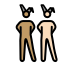 men with bunny ears: medium skin tone, light skin tone Discord emoji — free static PNG download