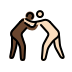 men wrestling: dark skin tone, light skin tone Discord emoji — free static PNG download