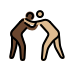 men wrestling: dark skin tone, medium-light skin tone Discord emoji — free static PNG download