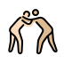 men wrestling: light skin tone, medium-light skin tone Discord emoji — free static PNG download